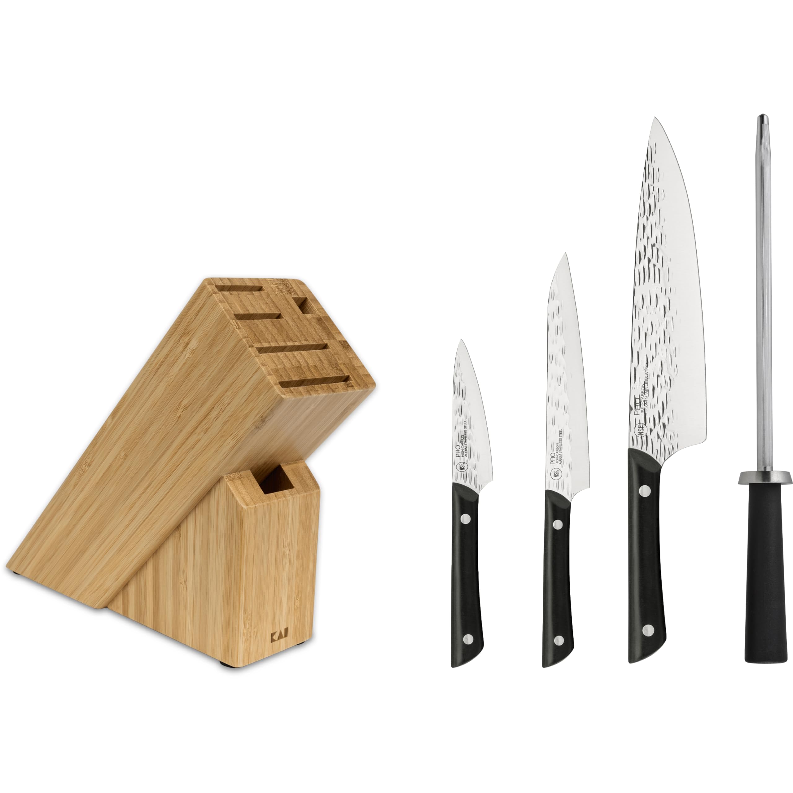 Amazon | PRO 5-Piece Block Set, Kitchen Knife and Knife Block Set